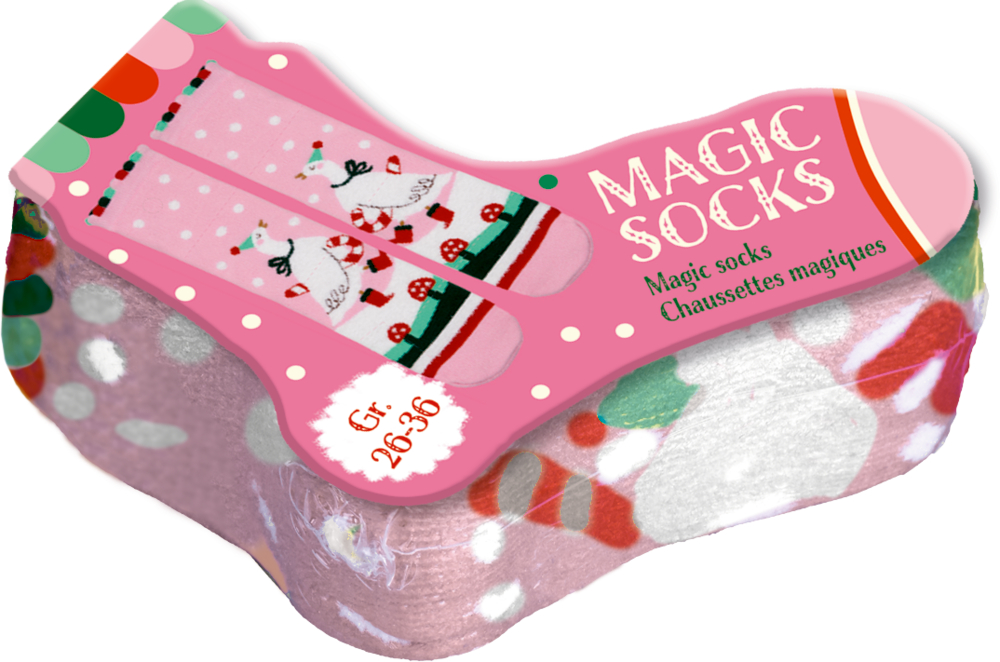 rosa, Magic Socks (one size/Gr. 26-36) - Lasst uns froh & munter sein
