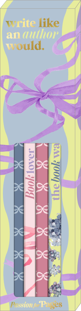 Bleistift-Set mit Sprüchen: Book-Merch - Passion for Pages (Bastin)