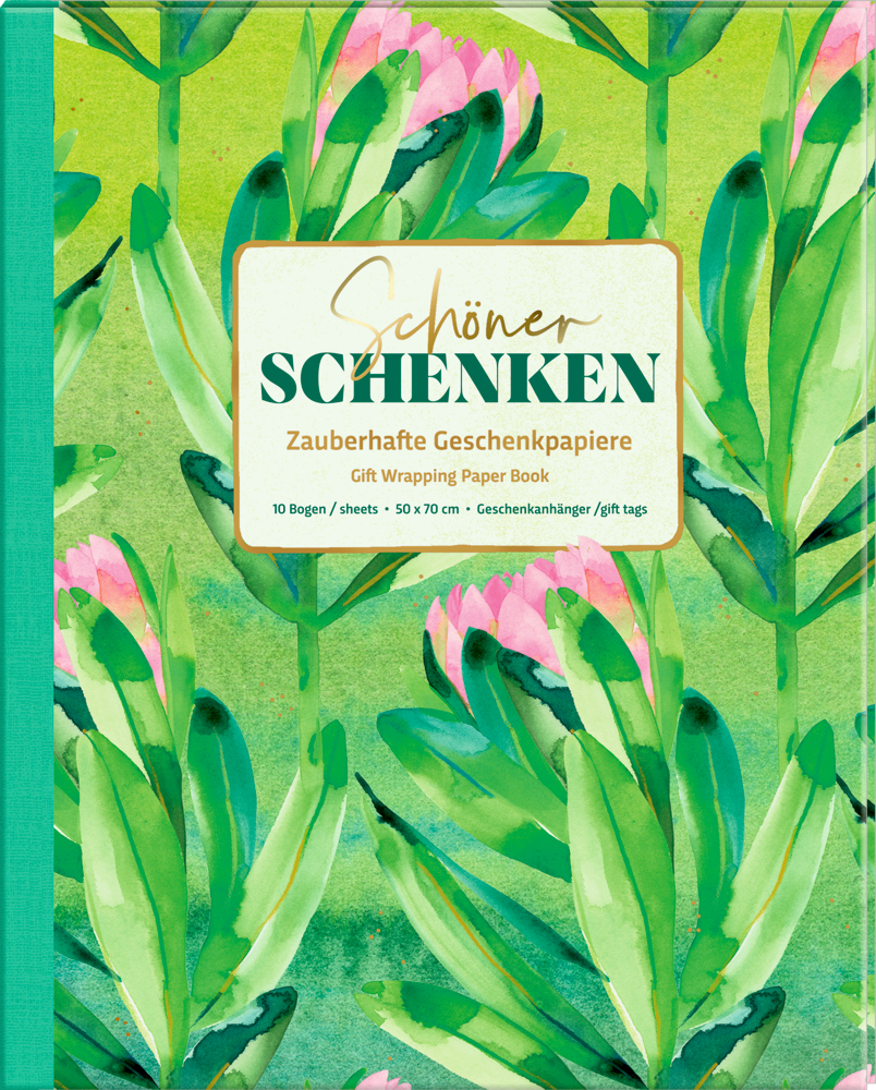 Geschenkpapier-Buch: Schöner Schenken - All about green