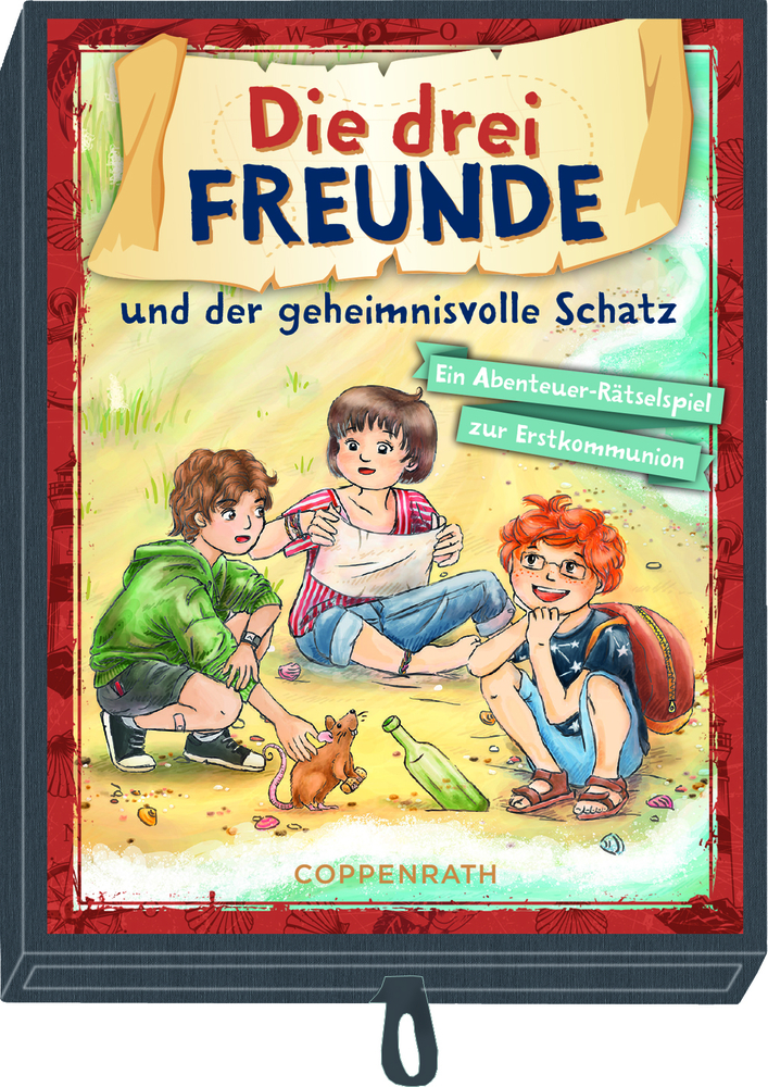 Schachtelspiel: Die drei Freunde und der geheimnisvolle Schatz (Kommunion)