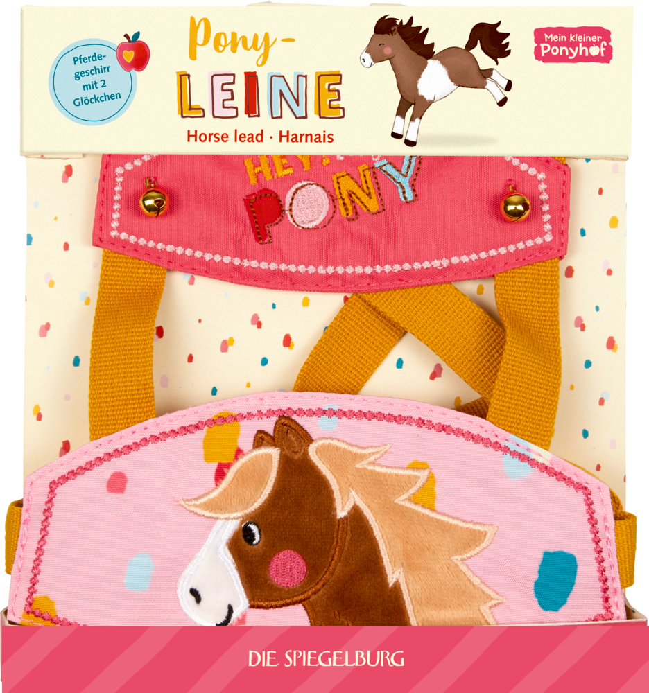 Ponyleine Mein kleiner Ponyhof "Niedlich gestaltetes Pappdisplay mit darin platzierter, orangefarbener Ponyleine zum Spielen. "