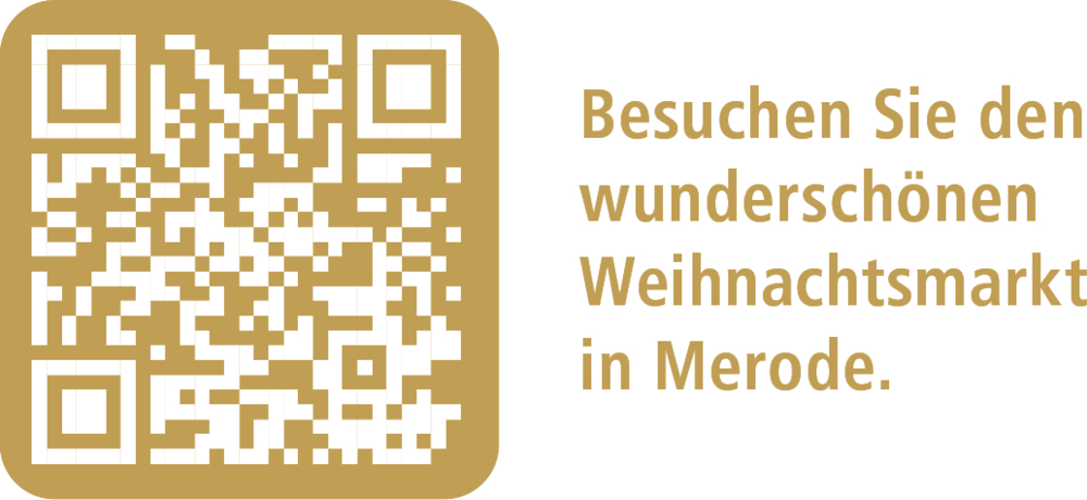 Goldener QR-Code: Besuchen Sie den wunderschönen Weihnachtsmarkt in Merode.