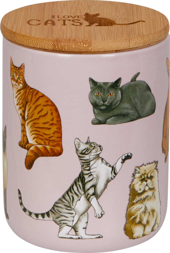 Vorratsdose "Katzen" aus Keramik - I love cats & dogs (ca. 0,65 l)