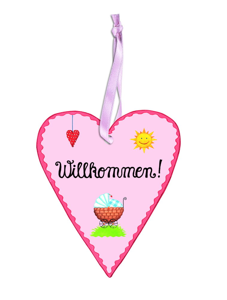 Baby-Schatzkästchen "Willkommen!", rosa