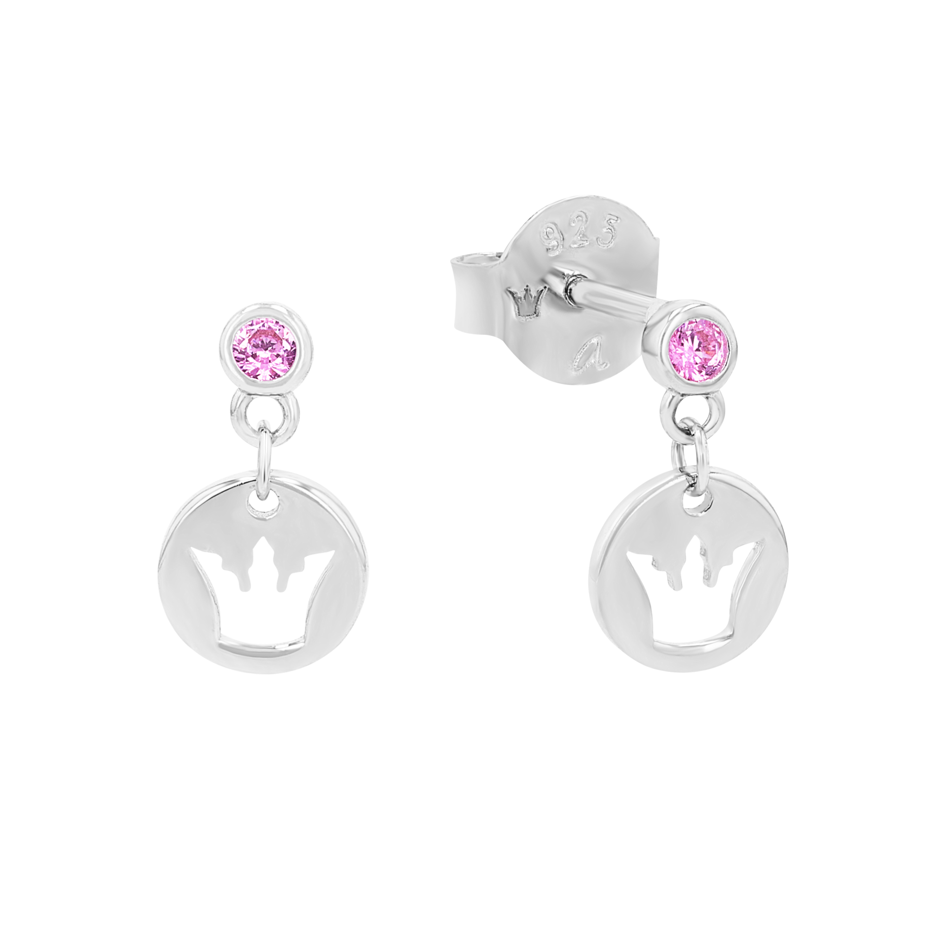 Ohrstecker Krone, hängend  Prinzessin Lillifee (Lizenzmarke Amor)  Ohrstecker Krone, hängend  Prinzessin Lillifee (Lizenzmarke Amor)