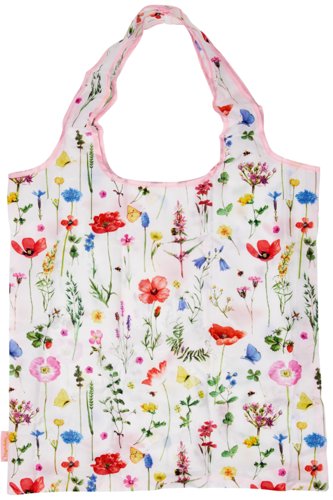 Faltshopper / Einkaufsbeutel "Wildblumen" GartenLiebe (Marjolein Bastin) (nachhaltig aus recyceltem Polyester)