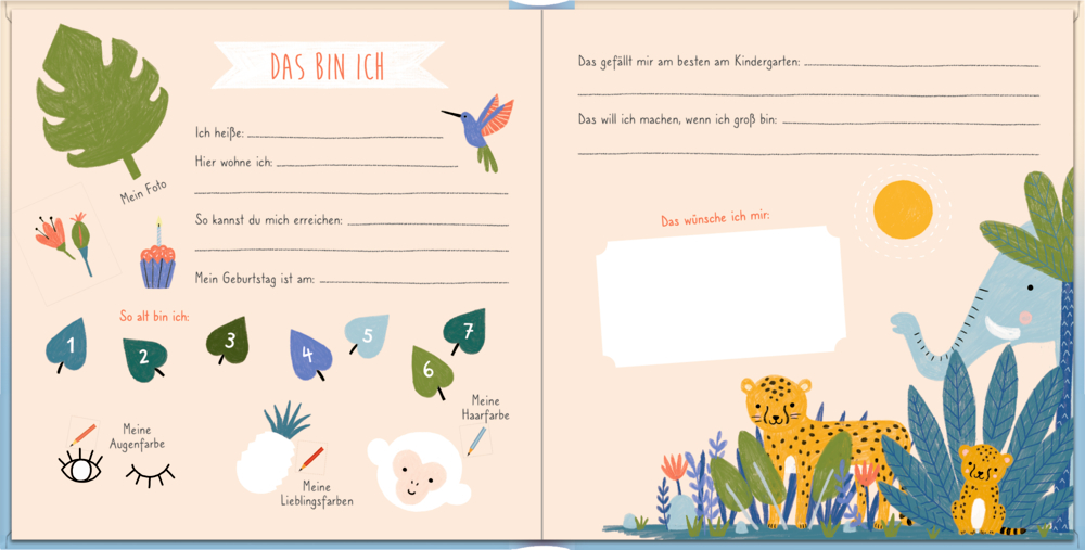 Freundebuch: Meine Kindergartenfreunde - Meine bunte Welt