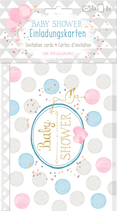 Einladungskarten Baby Shower (8 St.)