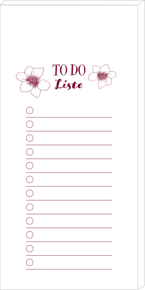 Notizblock: TO-DO-Liste Blütenzauber - M. Bastin