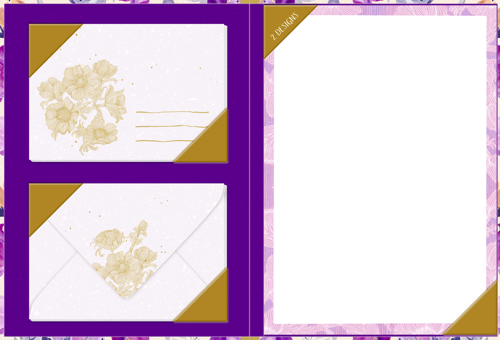 Briefpapier-Set - All about purple