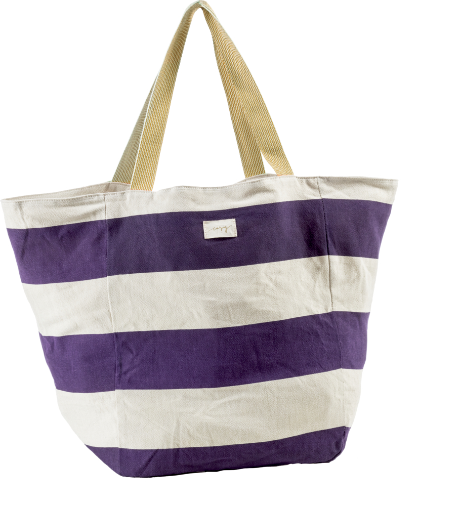 lila/gestreift, Großer Shopper Taschenzauber