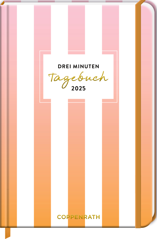 Großer Wochenkalender: 3 Minuten Tagebuch 2025 - Streifen rosa (I love my paradise)