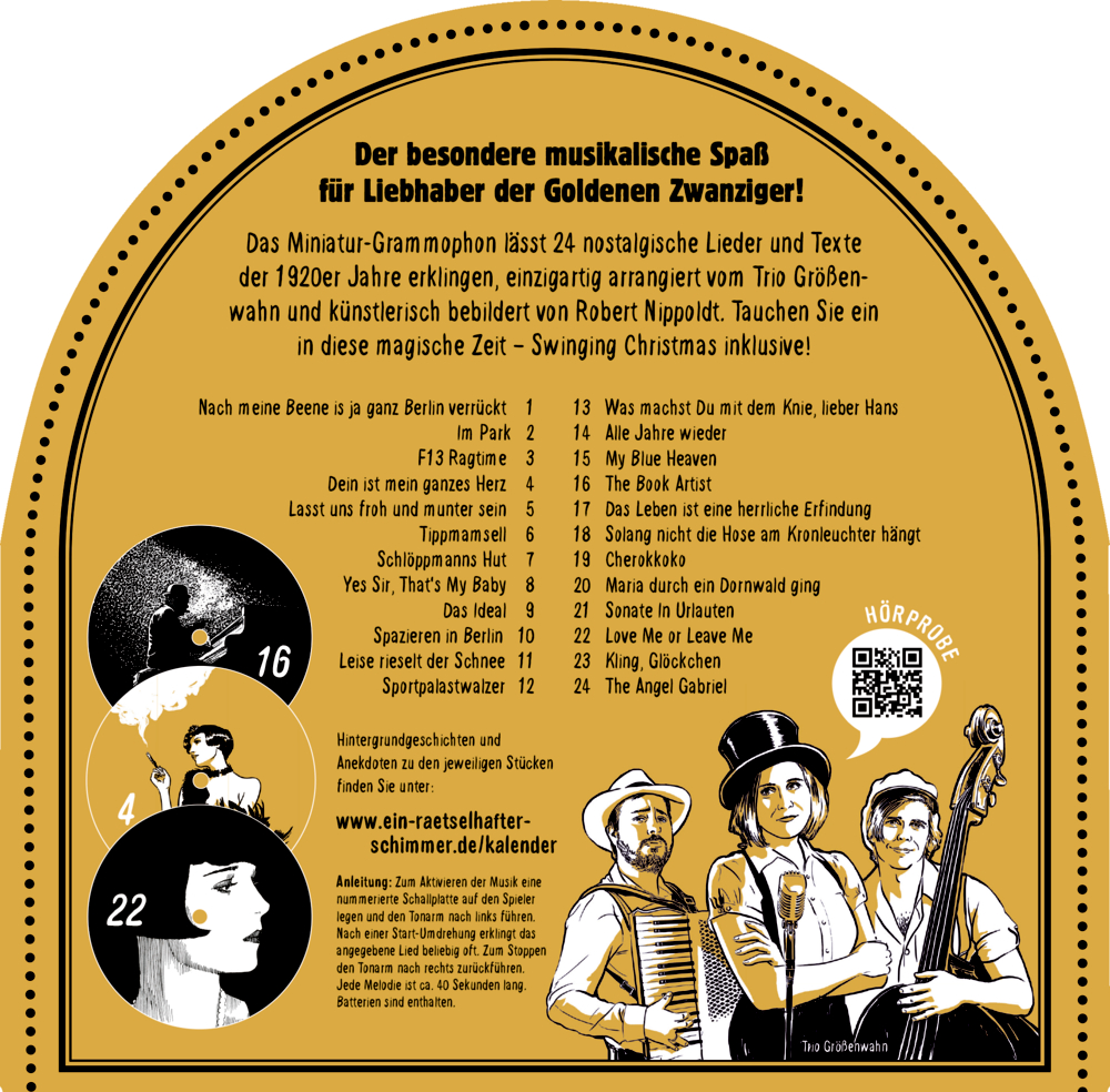 Vintage-Grammophon "Ein Rätselhafter Schimmer", Sound-Adventskalender