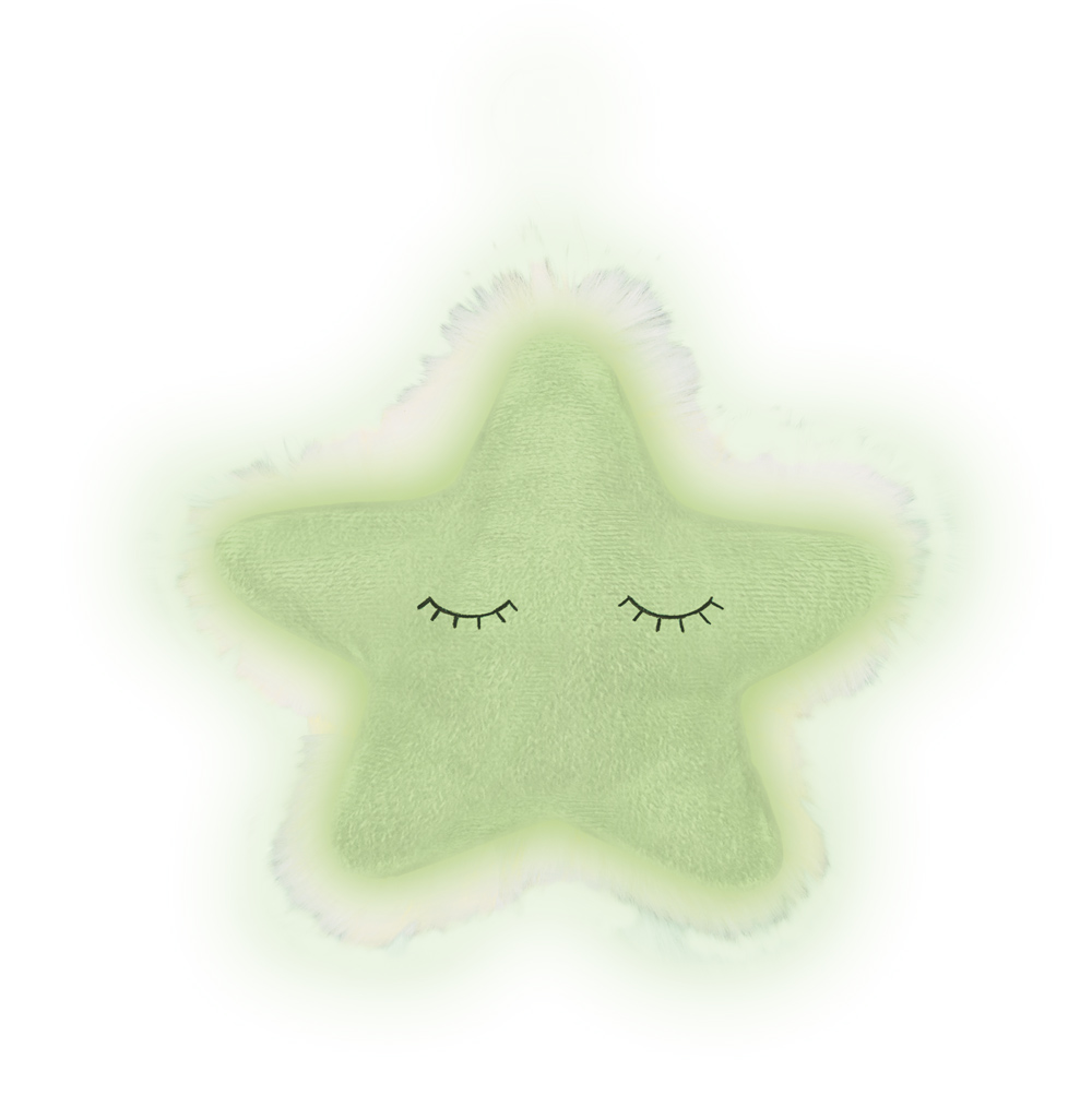 Kissen Stern - Lustige Tierparade (Glow in the dark)