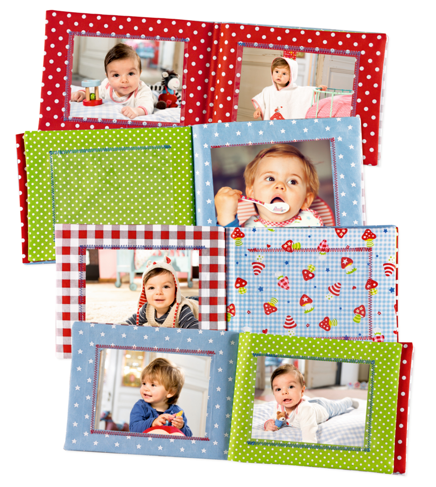 Stoff-Fotoalbum BabyGlück