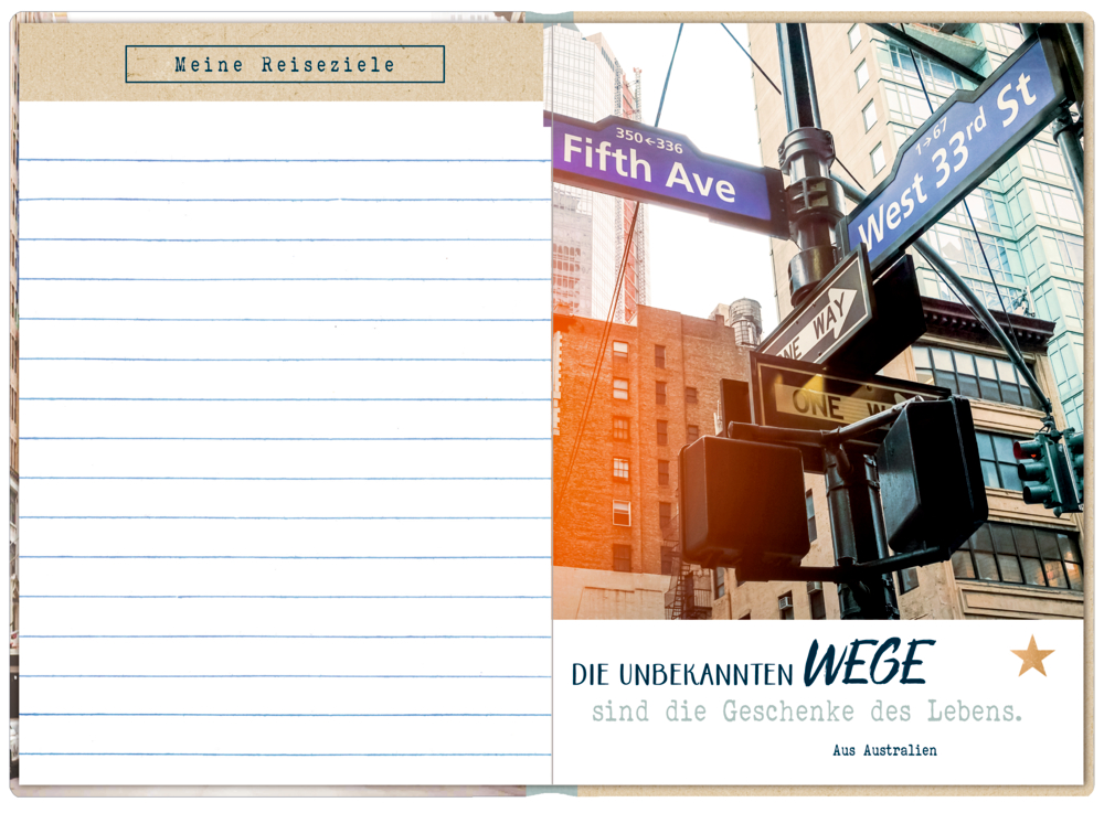 Eintragbuch m.S. Mein Reisetagebuch (Reisezeit/New York)