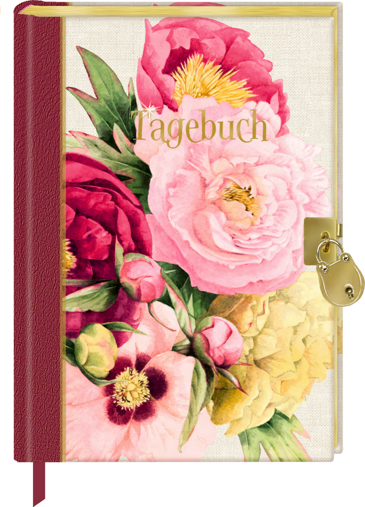 Tagebuch mit Schloss - M. Bastin (Rosenträume)