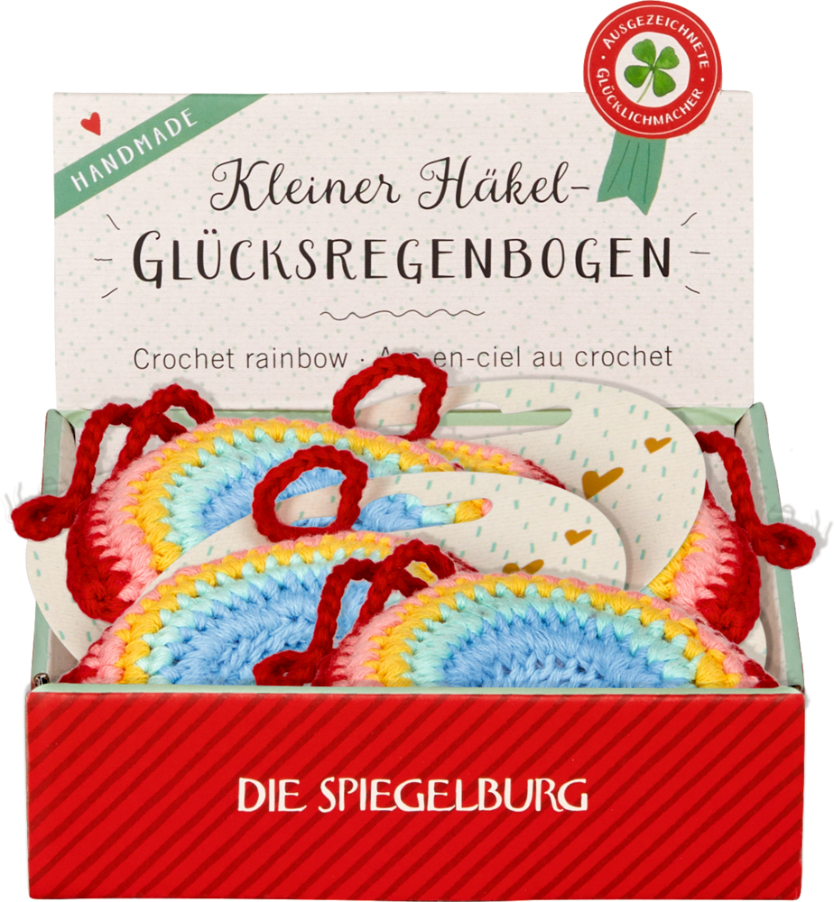 Kleiner Häkel-Glücksregenbogen - Viel Glück