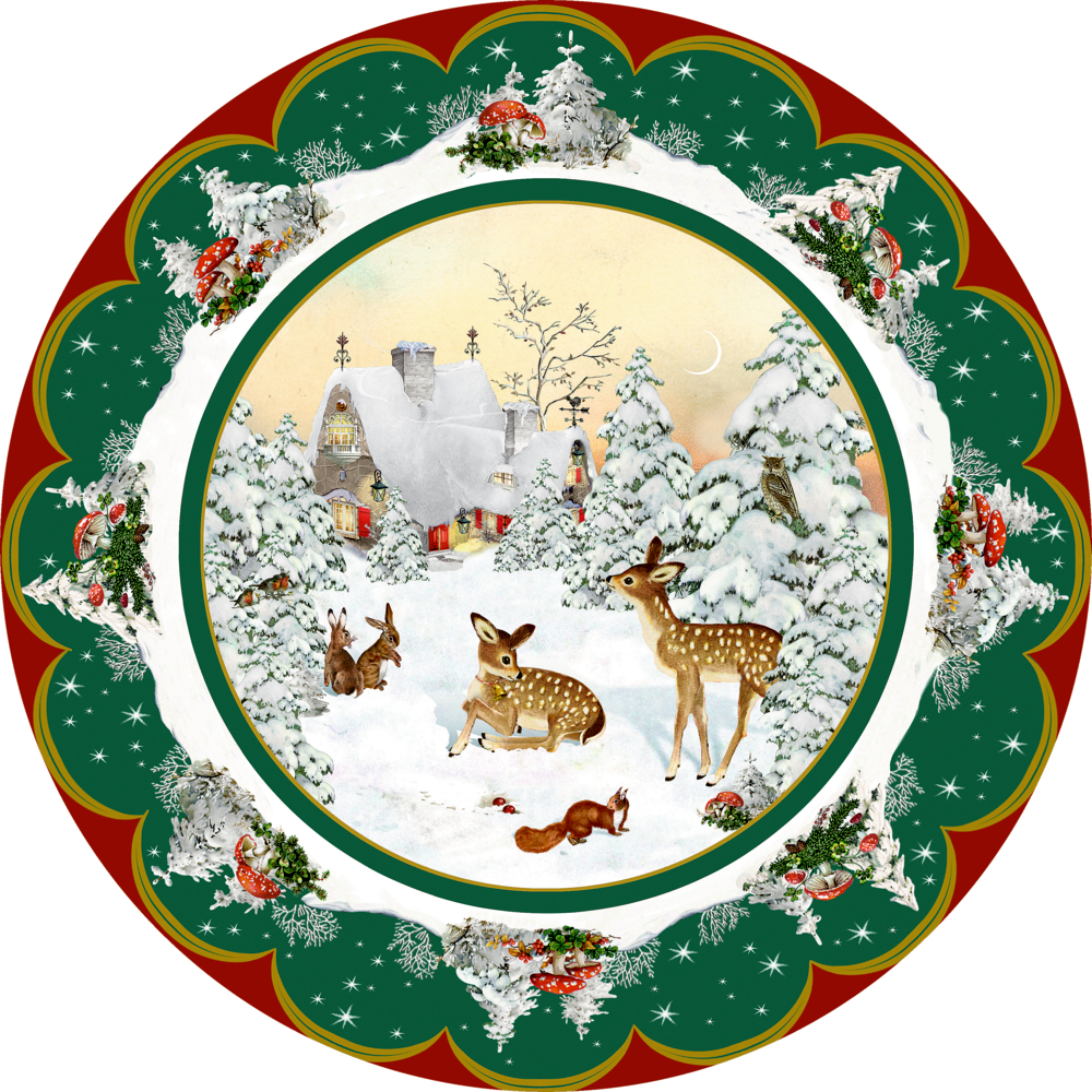 Nostalgischer Weihnachtsteller, Wand-Adventskal. A3 (Behr)