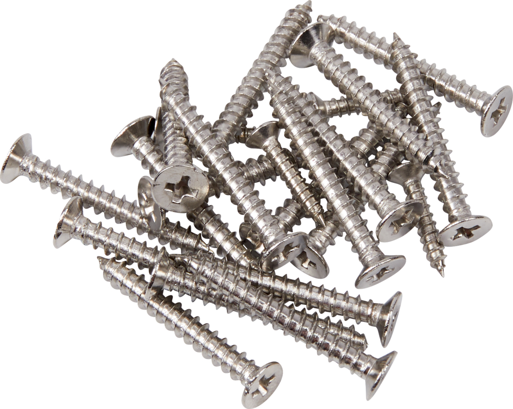 Metallschrauben liegen ungeordnet nebeneinander.