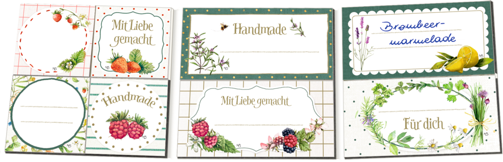 Etikettenbüchlein: Einmach-Etiketten (M. Bastin) Etikettenbüchlein: Einmach-Etiketten (M. Bastin)
