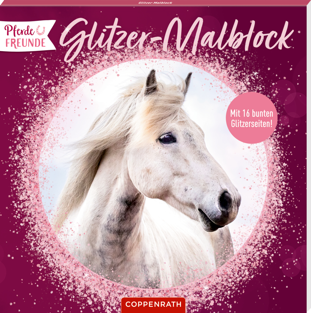 Glitzer-Malblock: Pferdefreunde