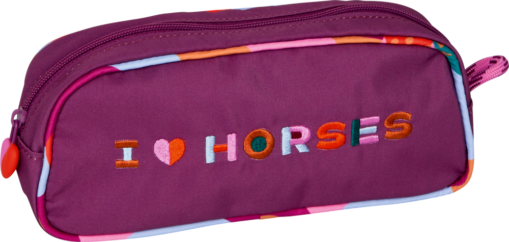 Stifte-Etui, fuchsia - I LOVE HORSES
