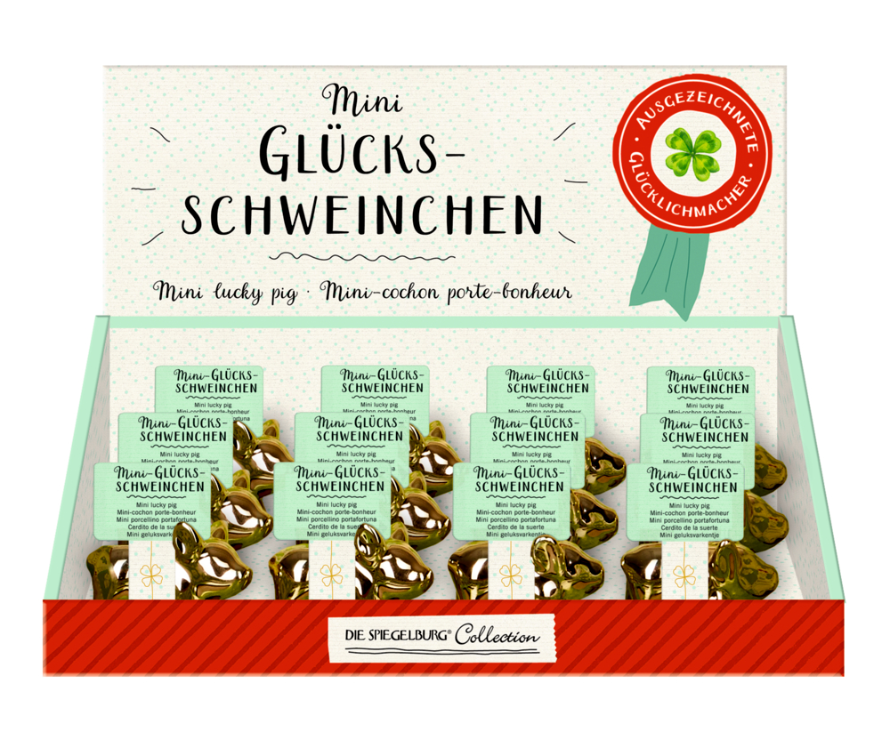 Mini-Glücksschweinchen (Keramik) Viel Glück