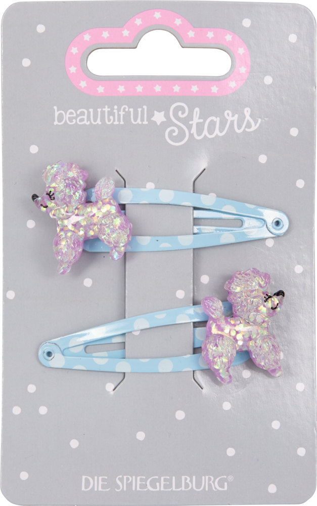 Haarclip Elefant oder Pudel - beautiful Stars