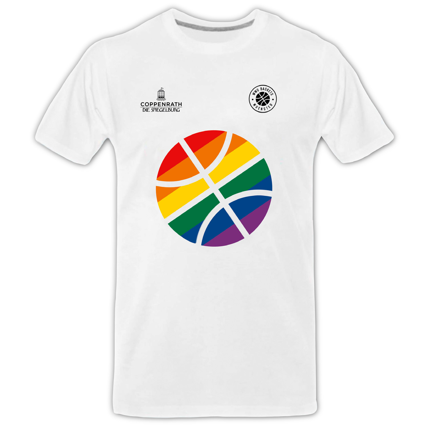 weißes WWU Baskets T-Shirt (Gr. L)