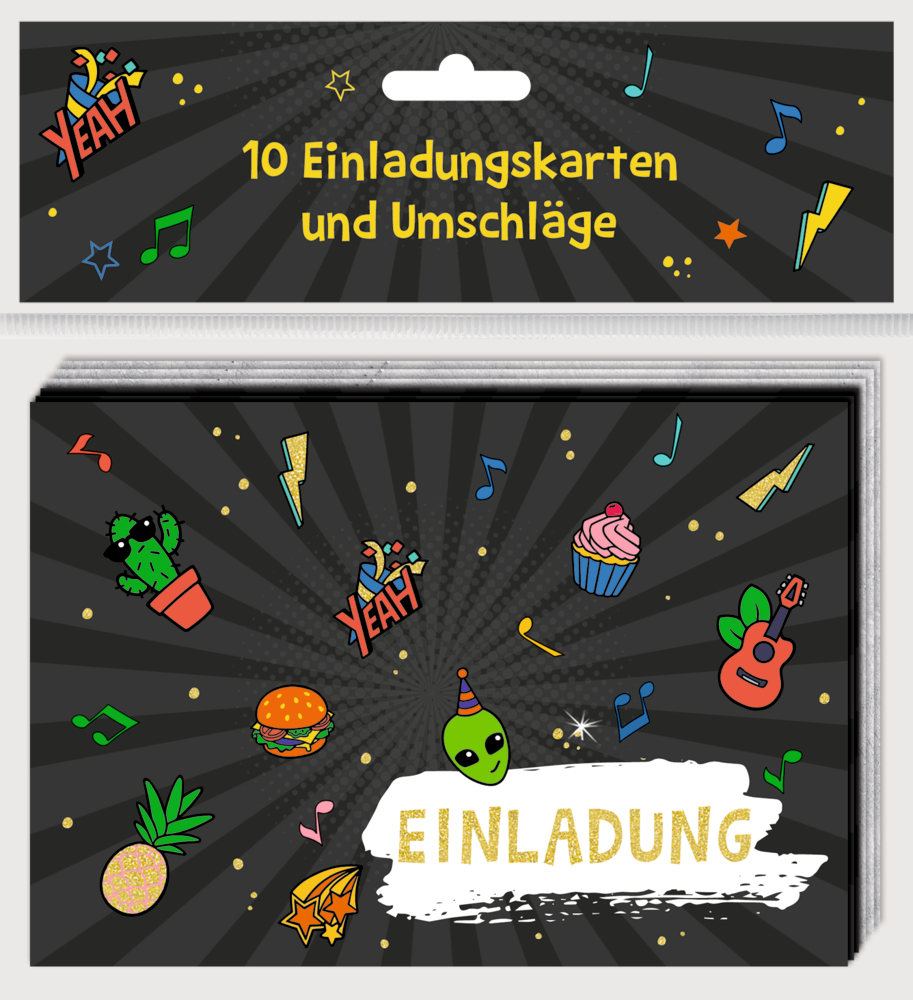 Einladungskarten Funny Patches