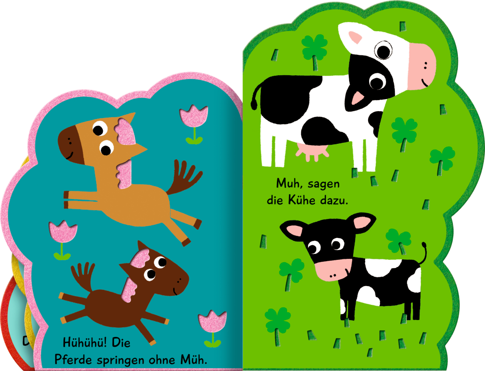 Mein Filz-Fühlbuch: Kikeriki! Wer wohnt auf dem Bauernhof? 