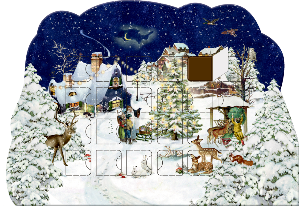 Winterweihnachtswelt, Konturgestanzter Schoko-Adventskalender (Behr)