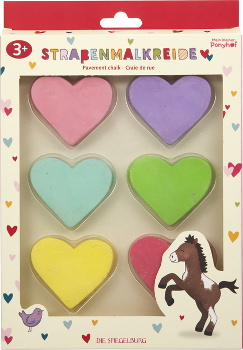 Straßenmalkreide Herzen - Mein kleiner Ponyhof
