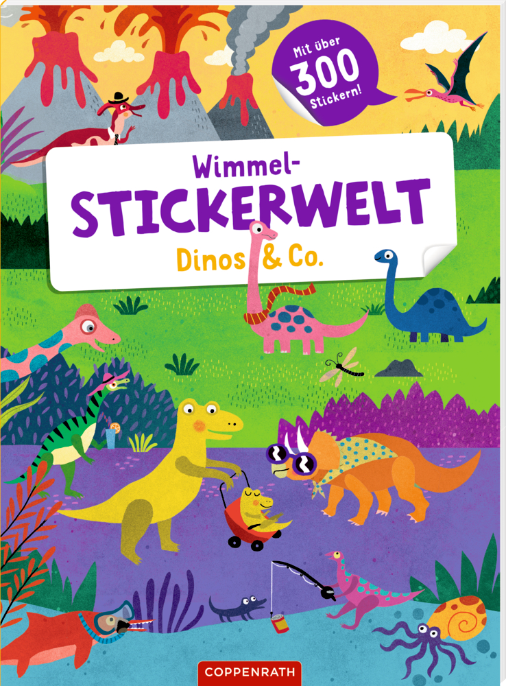 Wimmel-Stickerwelt: Dinos & Co.
