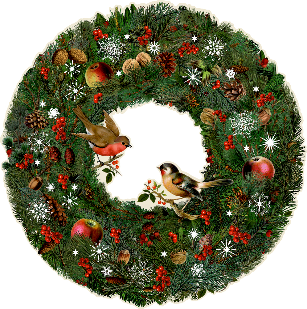 Nostalgischer Tannenkranz, Wand-Adventskalender (Behr)