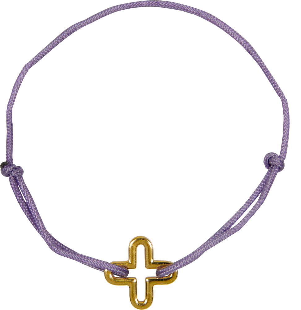 Armband mit Kreuzanhänger (vergoldet)