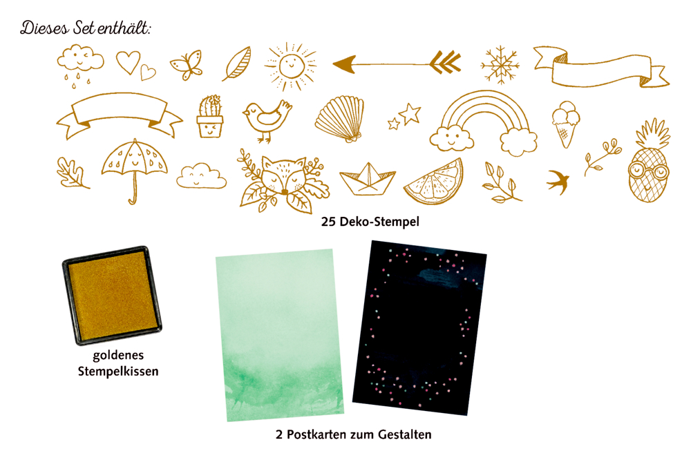 Stempel-Set Deko-Motive (100% selbst gemacht)