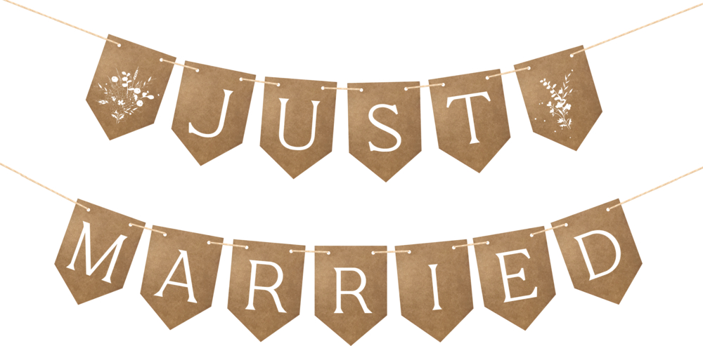 DIY-Girlande - Just Married