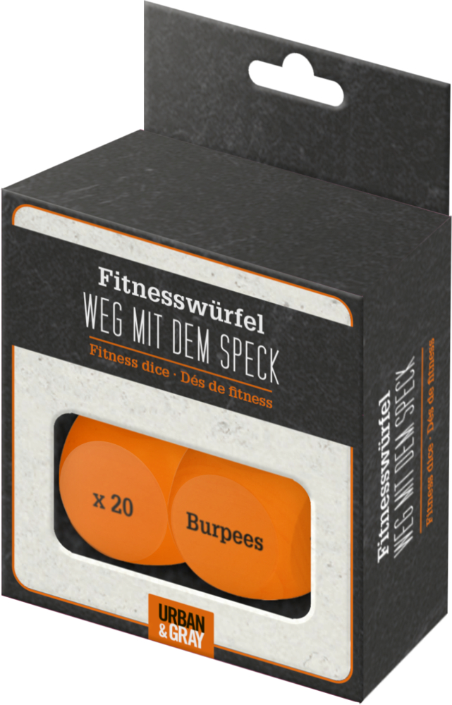 Fitnesswürfel WEG MIT DEM SPECK - Urban&Gray