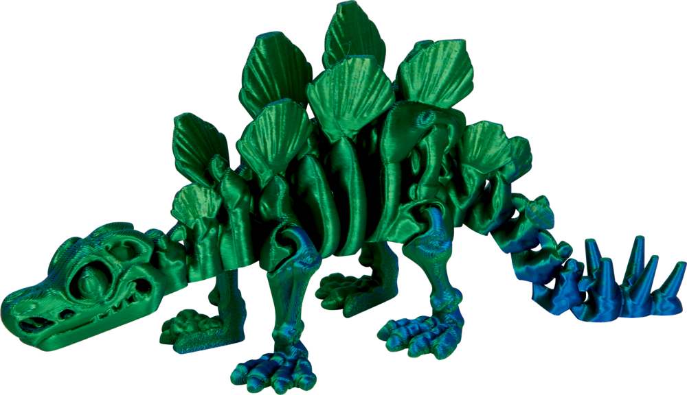grün/blau, Kristalltier Stegosaurus Skelett - T-Rex World