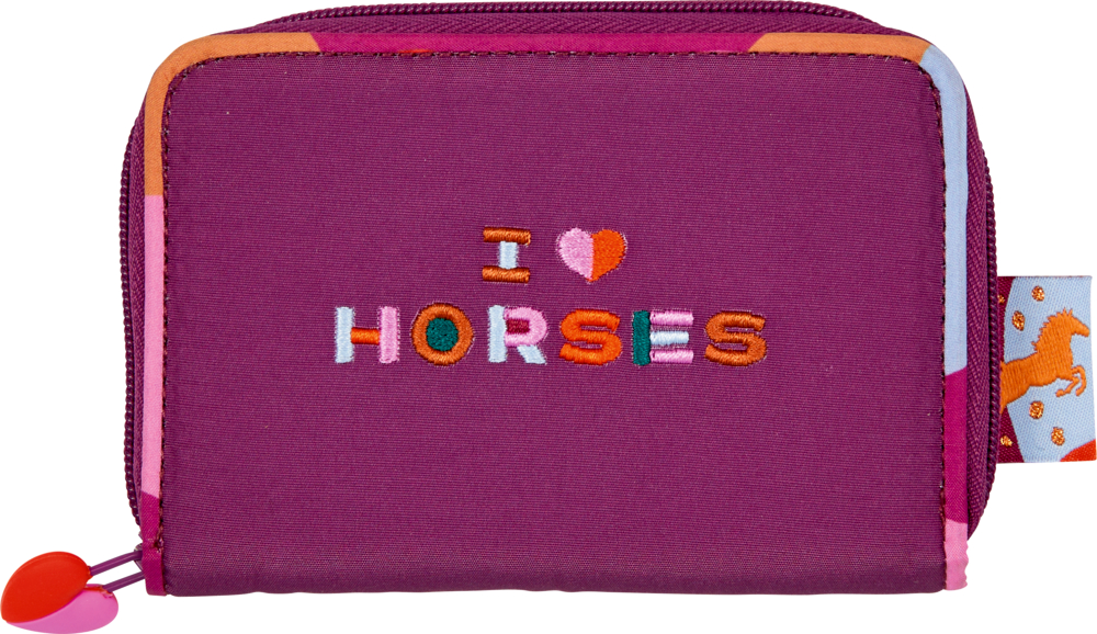 Portmonee, fuchsia - I LOVE HORSES