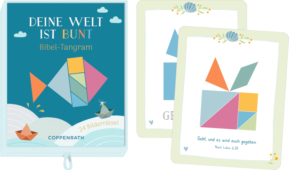 Deine Welt ist bunt - Bibel-Tangram (Schachtelspiel)