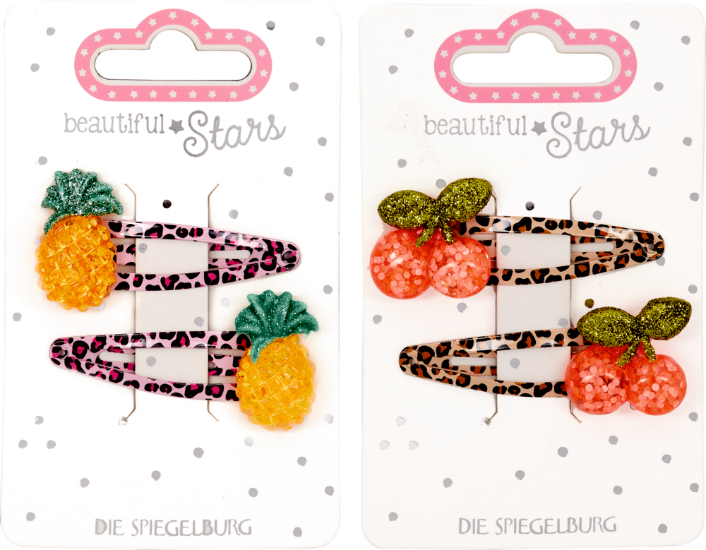 Haarclips Leo Kirsche oder Ananas - beautiful Stars