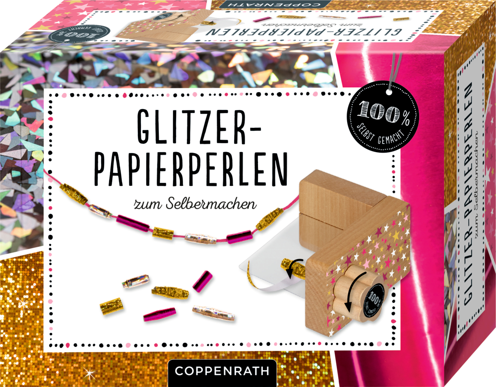 Glitzer-Papierperlen zum Selbermachen (100% selbst gemacht)