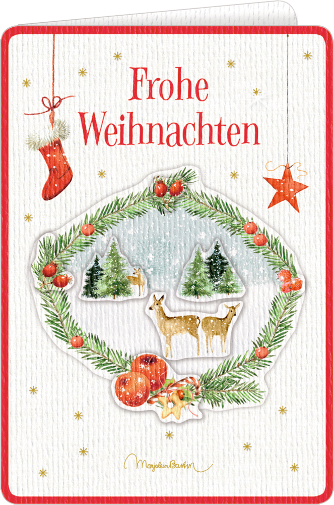 3D-Weihnachtskarte mit Kuvert: Zauberhafte Weihnachten (M. Bastin) 3D-Weihnachtskarte mit Kuvert: Zauberhafte Weihnachten (M. Bastin)
