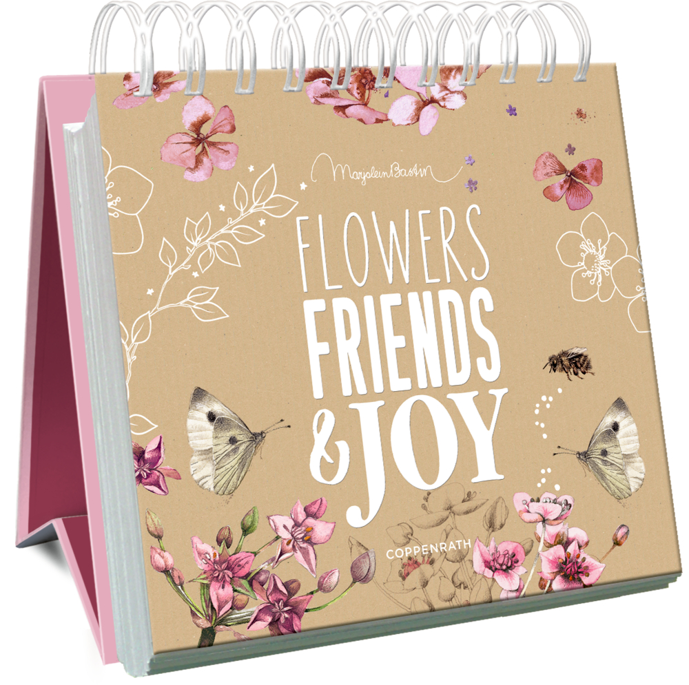 Großes Spiralaufstellbuch: Flowers, Friends & Joy (M.Bastin)