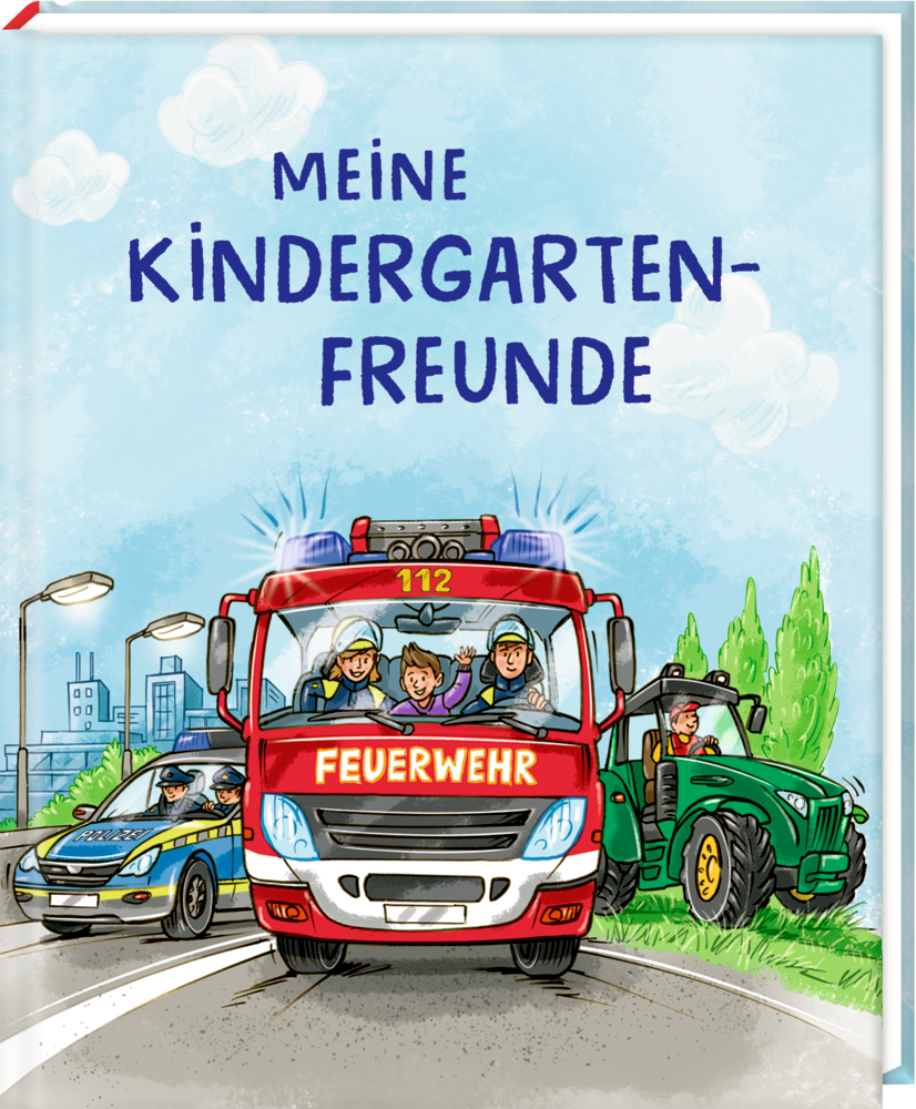 Freundebuch: Meine Kindergartenfreunde - Bunte Fahrzeuge