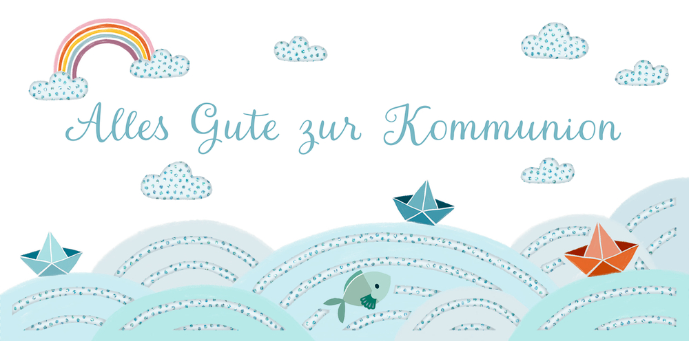 Kuvert für Geld- oder Gutschein: Alles Gute zur Kommunion