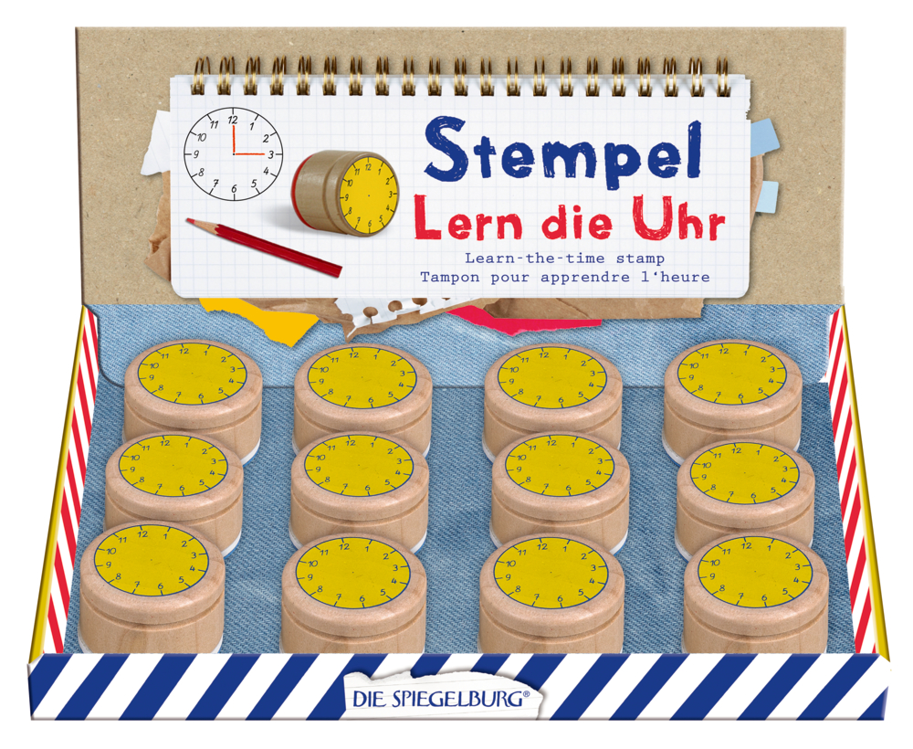 Stempel "Lern die Uhr" Bunte Geschenke